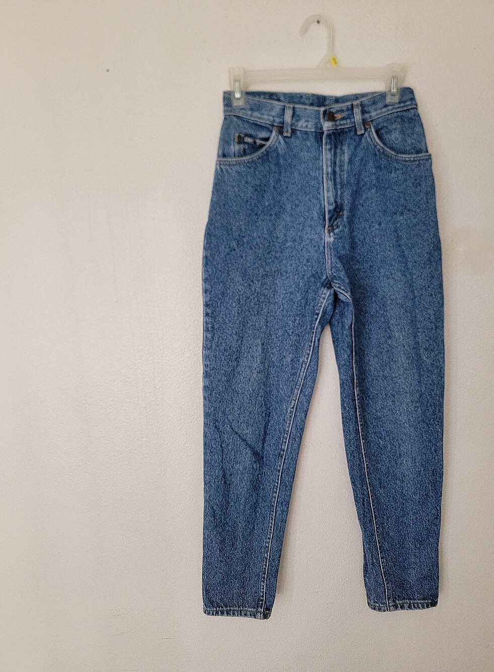 Vintage Lee Riders High Rise Mom Jeans Acid Wash Tapered Denim 26/27